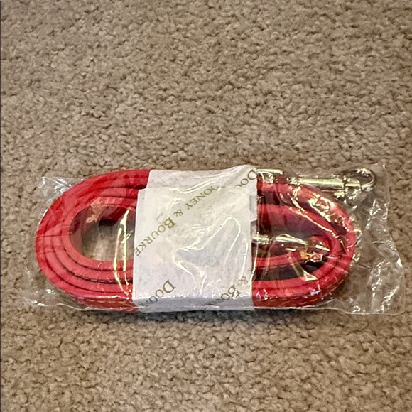 Dooney & Bourke Red Cross Body Purse Strap with Silver Clips - Picture 2 of 9